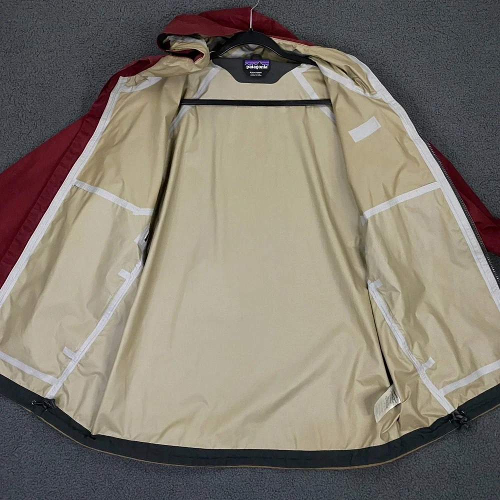 Patagonia Torrentshell Jacket Mens Medium Red Gold Rain Waterproof